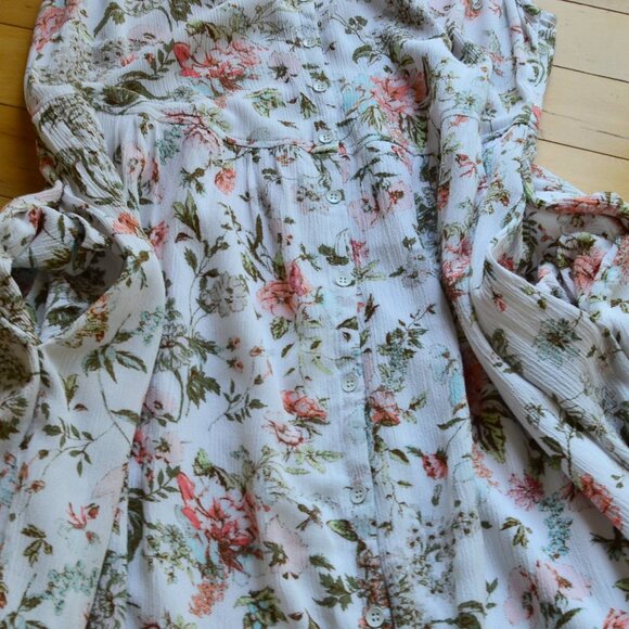 Frye Women's Button Front Midi Dress Size L - Picture 8 of 14